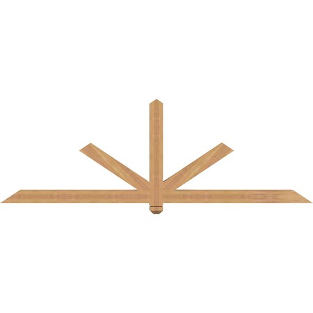 Ekena Millwork Kennewick Timber Gable Bracket, Western Red Cedar, 84"W x 28"H x 3 1/2"D x 3 1/2"F, 8/12 Pitch GBW084X28X0404KEN00SWR